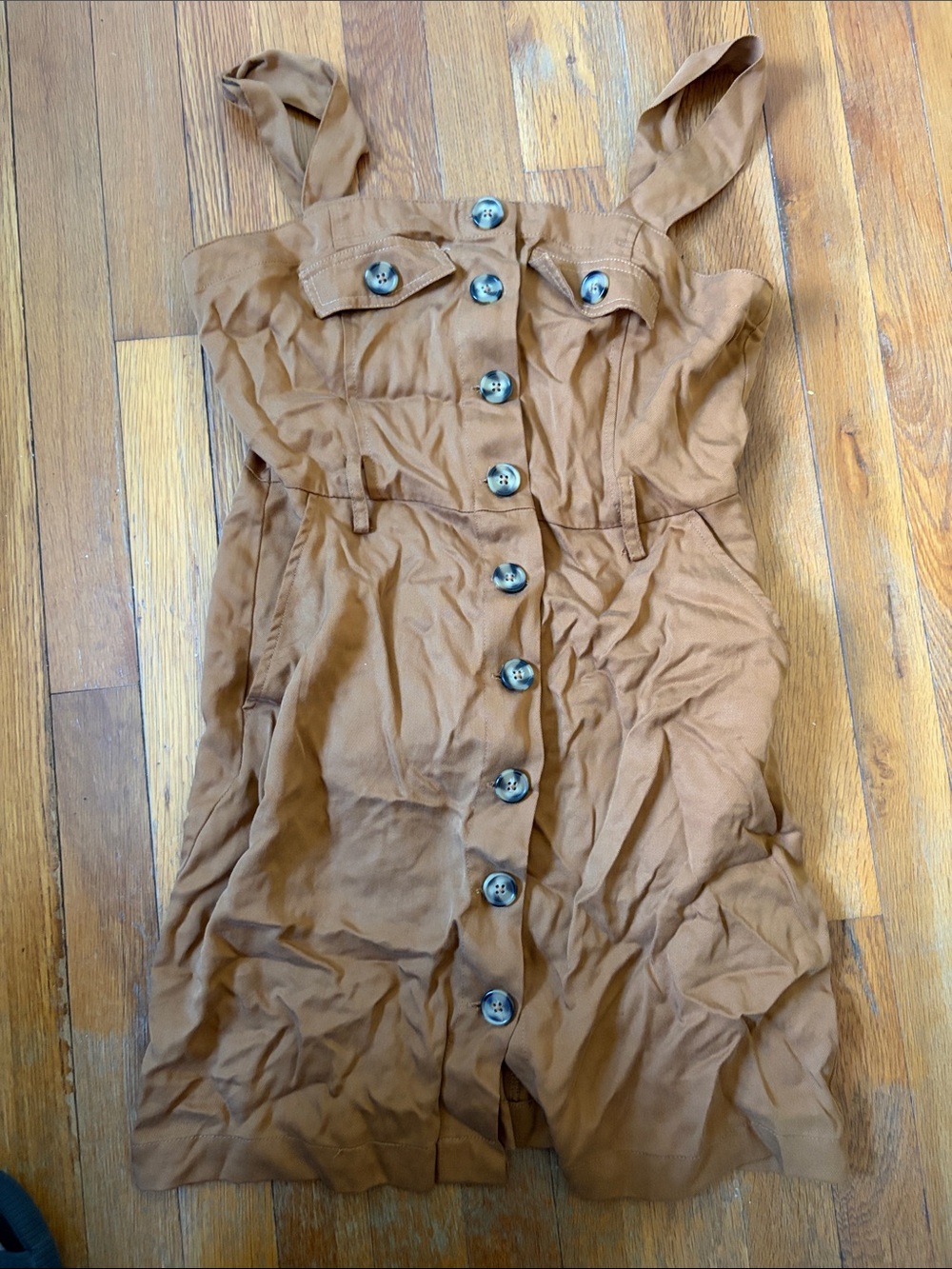 Forever 21 Tan Button-Front Sundress for Girls